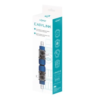 Aqpet EasyLink Connettore con Sgancio Rapido e Valvole di Controllo per Tubi in Acquario