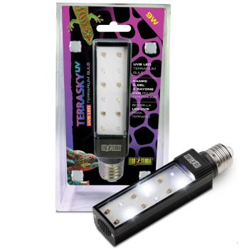 Terrasky UV Bulb 9W, UVB LED Lamp for Terrariums - EXO Terra 2