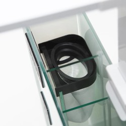 AQPET Kubic 30 Rear bathtub 30x30x30cm in extra-clear glass with rear filter and integrated LED light