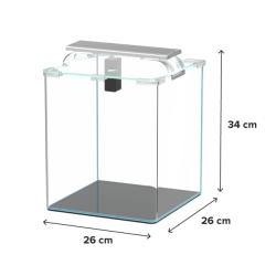 Kubus Curve 20L Essential with Mobile Aquarium set with filter, light and support - Aquatlantis