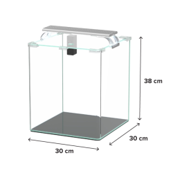 Kubus Curve 30L Essential avec aquarium mobile Set avec filtre, lumière et support - Aquatlantis