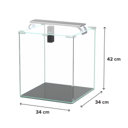 Kubus Curve 44L Essential with Mobile Aquarium set with filter, light and support - Aquatlantis