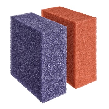kit of two red sponge sponges and purple OASE for biotec...