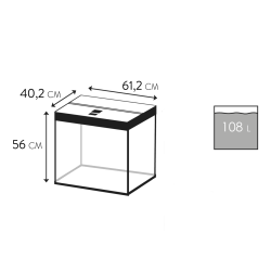 Ciano Aquarium Emotions PRO 60 - Aquarium complet avec filtre externe Pratiko 100 - Askoll