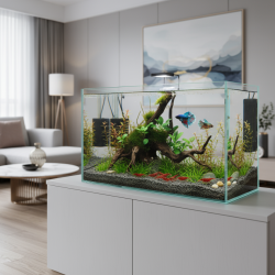 60 liters aquarium - glass aquarium (tank only) - measures: 60x30x35 (h) cm
