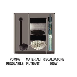 SIRIUS Aquarium 51 - Aquarium complet - Mesures: 60 × 26 × 32 (h) cm