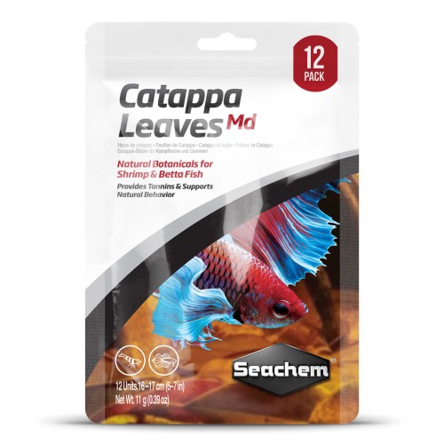 Seachem Catappa Leaves MD - 12 catappa leaves -...