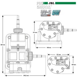 JBL Procrystal UV-C Compact Plus 5W - Aquarium sterilizer