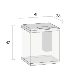 VIO CUBE 54 Aquarium set with filter and light (41x36x47h cm) - Juwell
