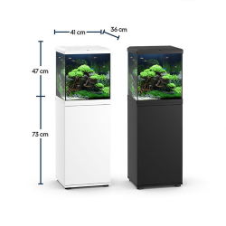 Juwel Vio Cube 54 + Mobile SBX - Set d'aquarium noir complet avec filtre, lumière, chauffage et support