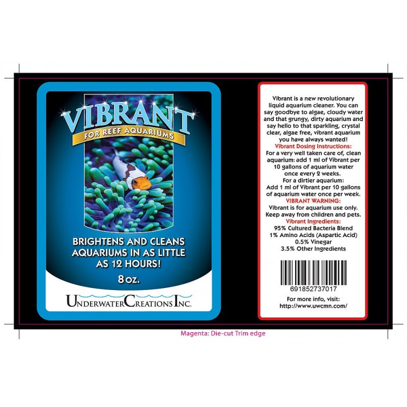 Detergente per acquari marini Vibrant 