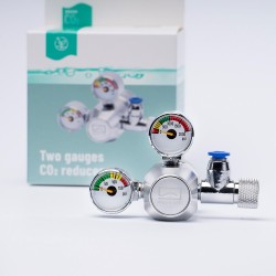 Aqua Art Co2 Reducer - Riduttore di pressione per bombole CO2 a due manometri (attacco standard W21.8-14)