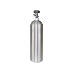 Rechargeable cylinder for co₂ 1 kg in anticorrosive aluminum - Standard attack