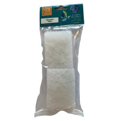 Fibre blanche de laine perlon (2 pcs.) - Esponges de remplacement pour Aquarium de génie - Blu Bios