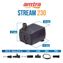 AMTRA Stream 230 - Submersible pump for aquarium