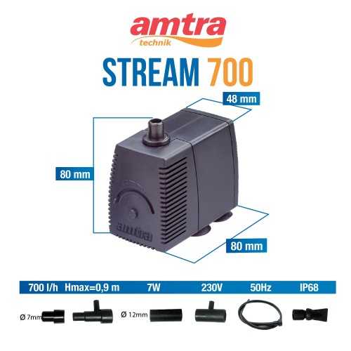 AMTRA Stream 700 - Submersible pump for aquarium