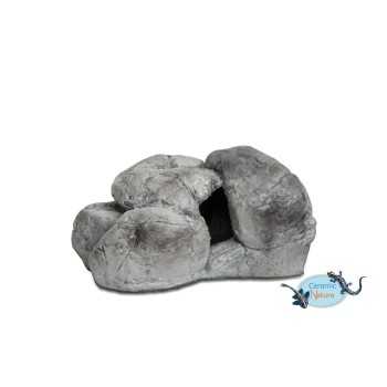 Grey Stones - Tana per pesci a forma di roccia grigia -... 2