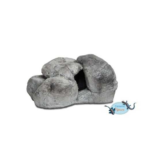 Grey Stones - Tana per pesci a forma di roccia...