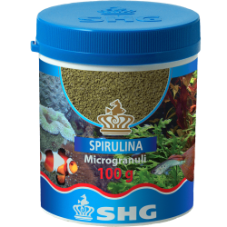 SHG Spirulina in microgranules - Complete feed for small fish with carotenoids and hufa