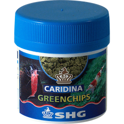 SHG CARIDINA GREENCHIPS 25 gr - Mangime Vegetale Completo per Caridine e Neocaridine
