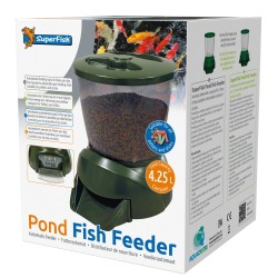 SuperFish Mangiatoia Automatica per Laghetto 4,25L – Pond Fish Feeder con Timer LCD per Koi e Pesci Rossi