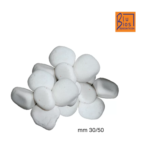 Maxi white pebbles 3 / 5cm - Blu Bios