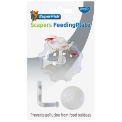 Superfish Scapers Feeding Plate - Aquarium Food Flat for Garnelen and Fish, Targeted Food Without Waste