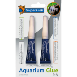 Superfish Glue for Aquarium Plants Aquasciping 2x4 gr - Safe SuperGlue for Plants, Rocks and Woods