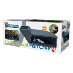 SuperFish Undergravel Fish Cave M Medium - Grotta in Ceramica per Corydoras e Pesci da Fondo con Osservazione Frontale