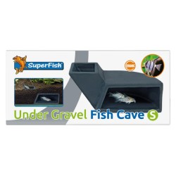 SuperFish Undergravel Fish Cave S Small - Grotta in Ceramica per Corydoras e Pesci da Fondo con Osservazione Frontale