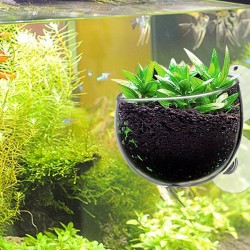 Pot de plante Superfish Large - Pot pour les plantes d'aquarium avec ventouse - Porte plantes acrylique pour Aquascaping 3D