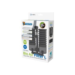 SUPERFISH BIO AIR FILTRE DE LARGE - Filtre à l'éponge à air pour les aquariums et les réservoirs de reproduction avec salle biol