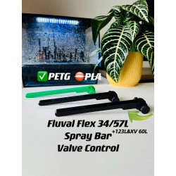 Spray Bar for Fleval Flex 34/57 / 123L with flow control valve - Black color - Moby Lab