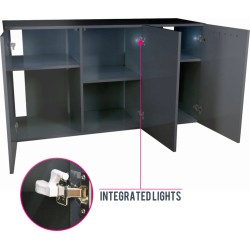 Acquario con Mobile Amtra ALUX 450 Klima Combi - Kit Completo Design Premium con Filtro, Luce LED e Riscaldatore