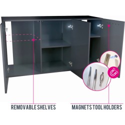 Acquario con Mobile Amtra ALUX 450 Klima Combi - Kit Completo Design Premium con Filtro, Luce LED e Riscaldatore