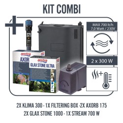 Acquario con Mobile Amtra ALUX 450 Klima Combi - Kit Completo Design Premium con Filtro, Luce LED e Riscaldatore