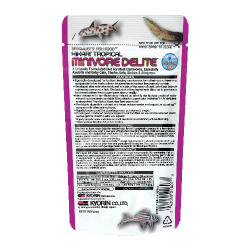 Hikari Tropical Minivore Delite 40gr - Mangime Premium Affondante per Pesci Carnivori da Fondo, Axolotl, Bichir e Anguille