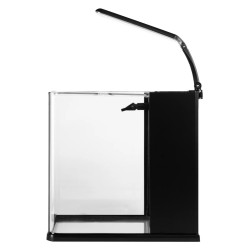 AQPET Qube Kit 25 Fresh - Acquario Completo in Vetro con LED RGB e Filtro Integrato per Acqua Dolce