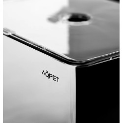 AQPET Qube Kit 25 Fresh - Acquario Completo in Vetro con LED RGB e Filtro Integrato per Acqua Dolce