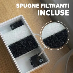 AQPET KUBIC 50 arrière - kit de réservoir en verre extra-clair avec filtre arrière et lumière LED intégrée - 50x50x50 CM Taille