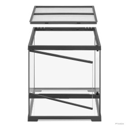 Exo Terra Pro Terrarium Small Wide 45x45x45 cm - Terrario Professionale Naturale per Rettili, Anfibi e Habitat Bioattivi