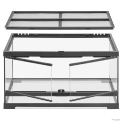 Exo Terra Pro Terrarium Medium Low 60x45x30 cm - Terrario Professionale Orizzontale per Rettili, Anfibi e Habitat Bioattivi
