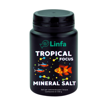 LINFA TROPICAL Focus Mineral Salt 330g - Sali Mineralizzanti per Acquario Tropicale Acqua Dolce GH KH