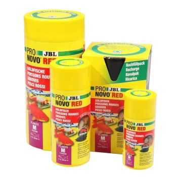 JBL ProNovo Red Flakes M Mangime in Scaglie per Pesci Rossi e Ciprinidi da 8 a 20 cm con Spirulina e Prebiotici