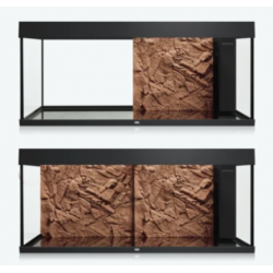 Ceramic Nature Slimline Rock Colorado Marrone - Sfondo 3D Realistico Ultrasottile per Acquari e Terrari