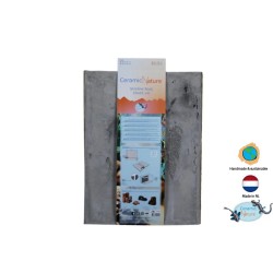 Ceramic Nature Slimline Rock Colorado Marrone - Sfondo 3D Realistico Ultrasottile per Acquari e Terrari