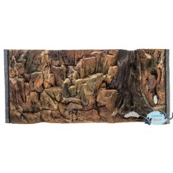 Ceramic Nature Sfondo 3D Standard - Roccia con Radice per Acquario e Terrario - Effetto Naturale Realistico