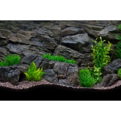 Ceramic Nature Sfondo 3D Roccia Marrone - Parete Rocciosa Realistica ad Alta Profondità per Acquario e Terrario