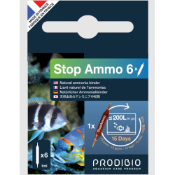 Prodibio Stop Ammo Neutralizzatore di Ammoniaca per Acquario Dolce e Marino 6 o 30 Fiale