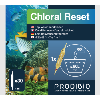 Prodibio Chloral Reset x30 Fiale Biocondizionatore Anticloro e Anticlorammine per Acquario Dolce e Marino
